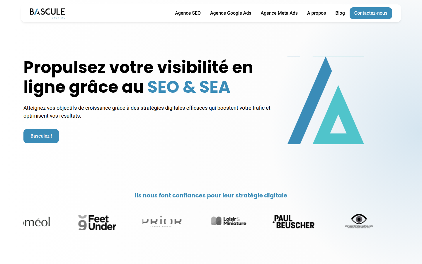 Aperçu du site Bascule Digital
