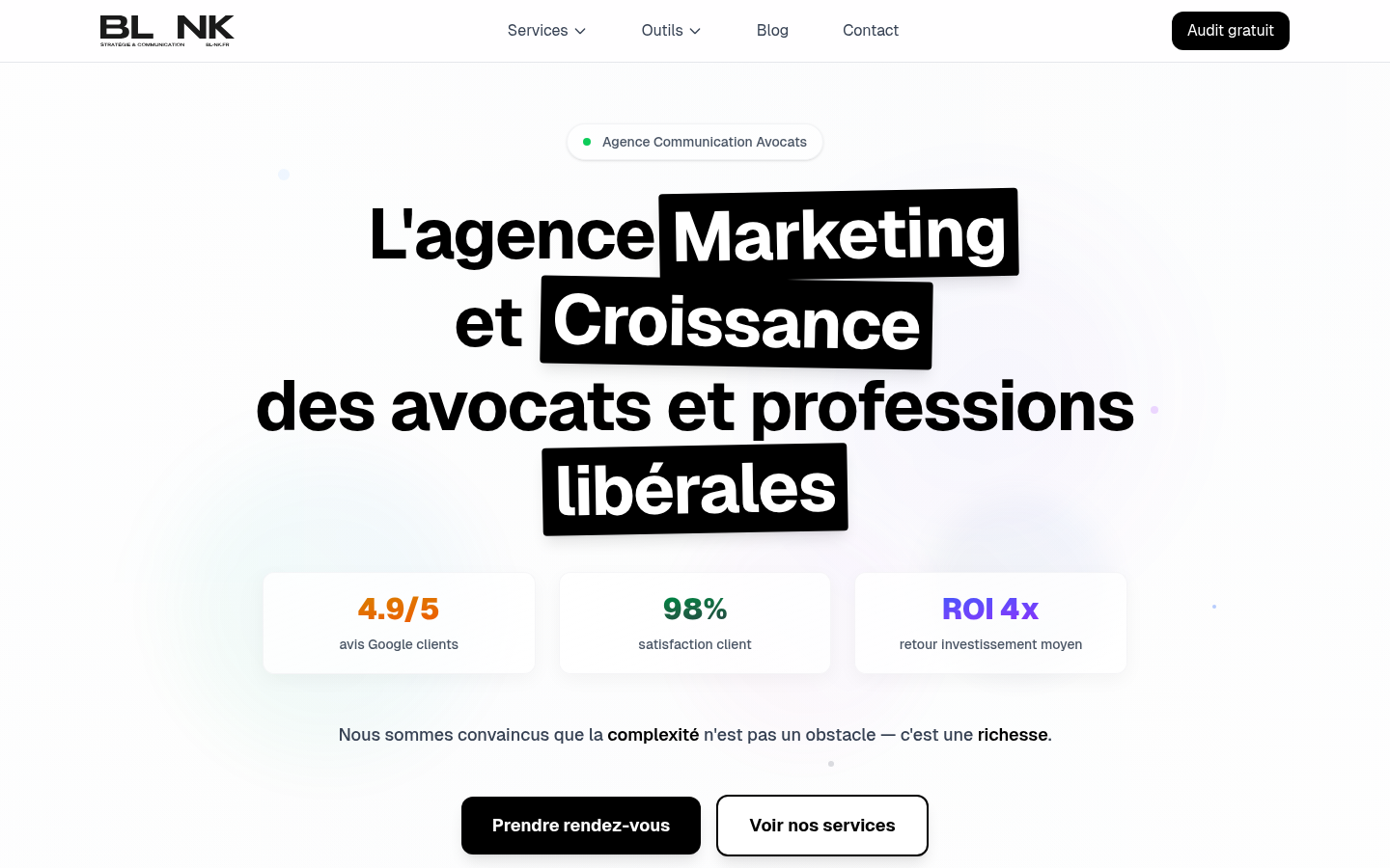 Aperçu du site BL NK