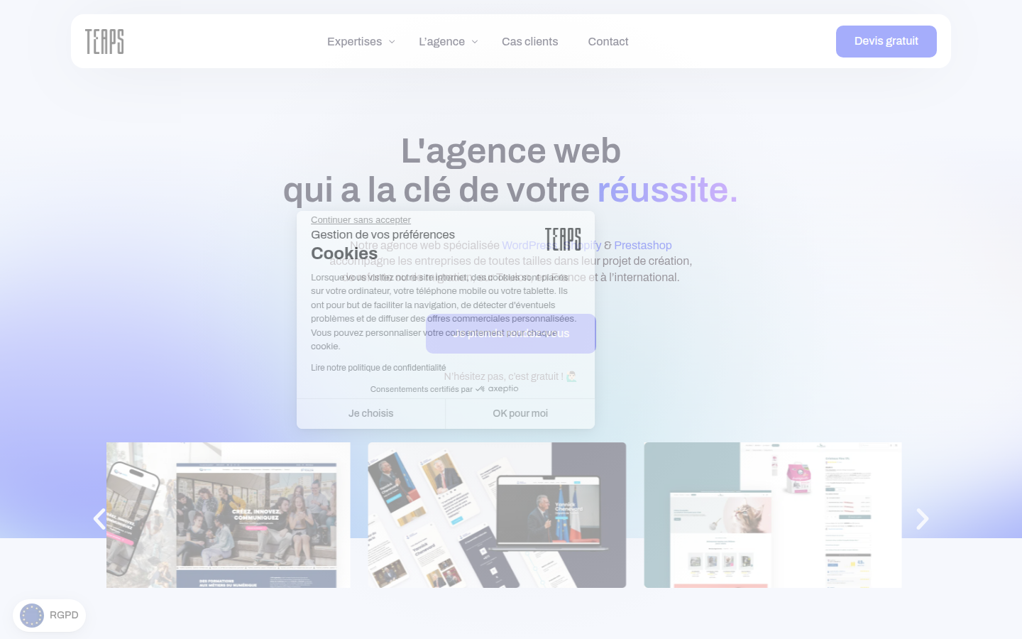 Aperçu du site TEAPS